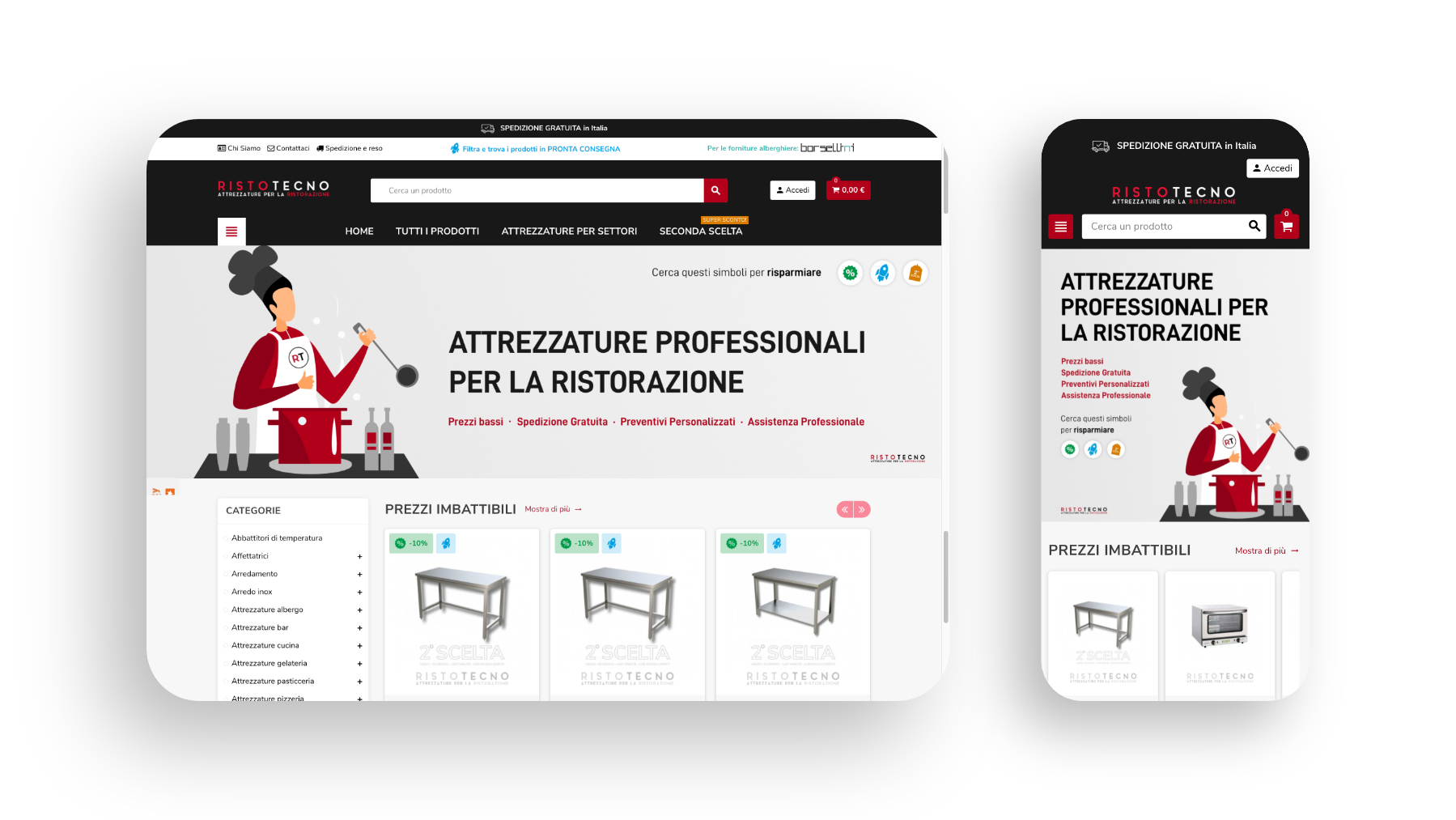 Restyling website: Ristotecno.com