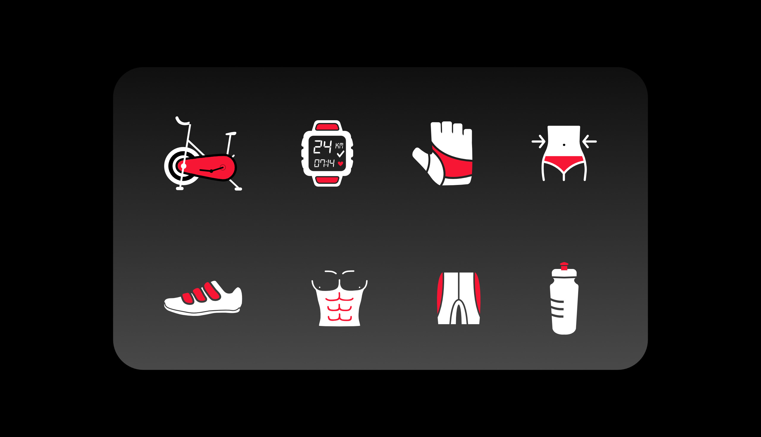 Set di icone personalizzate realizzate per Sportscrew